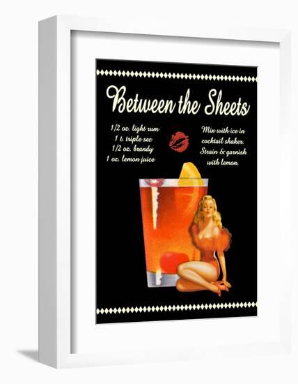 Between the Sheets Cocktail-null-Framed Giclee Print