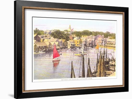 Between the Wharves, Nantucket, Massachusetts-null-Framed Art Print