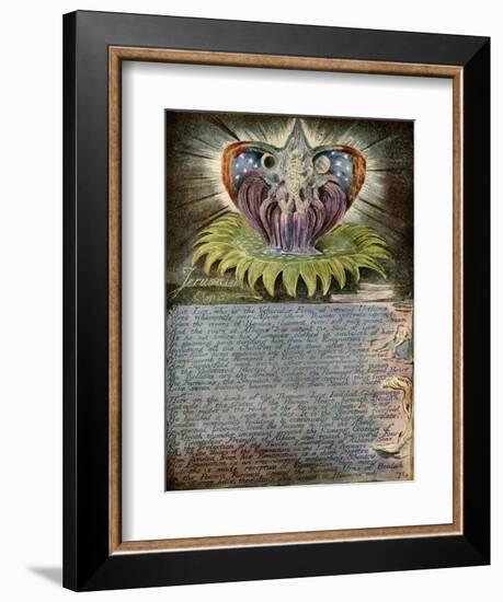 Beulah Throned on a Sun-Flower by William Blake-William Blake-Framed Giclee Print