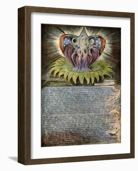 Beulah Throned on a Sun-Flower by William Blake-William Blake-Framed Giclee Print