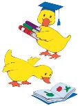 Ducks Reading-Bev Lopez-Art Print