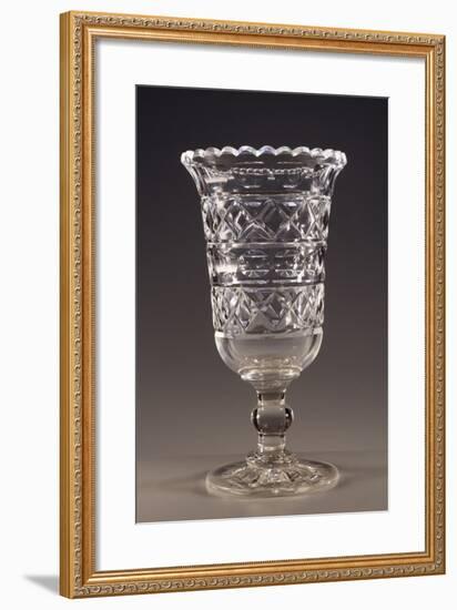 Beveled Crystal Wine Glass, England-null-Framed Giclee Print