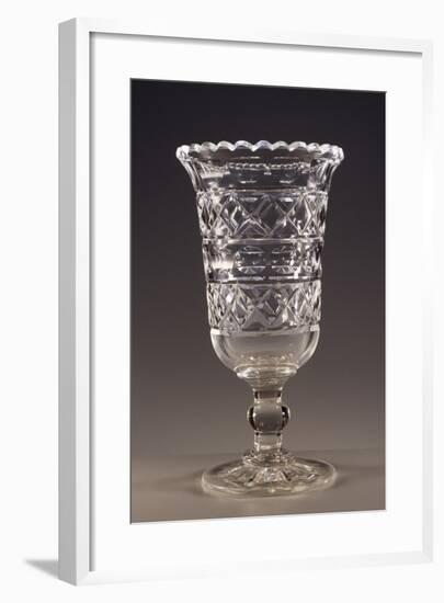 Beveled Crystal Wine Glass, England-null-Framed Giclee Print