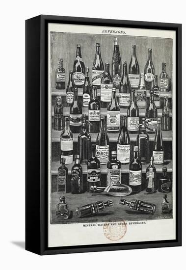 Beverages, Assorted Wines and Spirits-Isabella Beeton-Framed Premier Image Canvas
