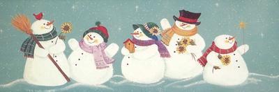 Trio of Snowmen-Beverly Johnston-Giclee Print