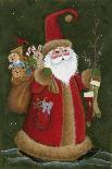 A Variety of Santas Holding Trees-Beverly Johnston-Giclee Print