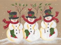 Snowman, Stars, Snow Flakes-Beverly Johnston-Giclee Print