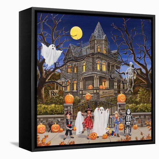 Beware - Haunted House-William Vanderdasson-Framed Premier Image Canvas