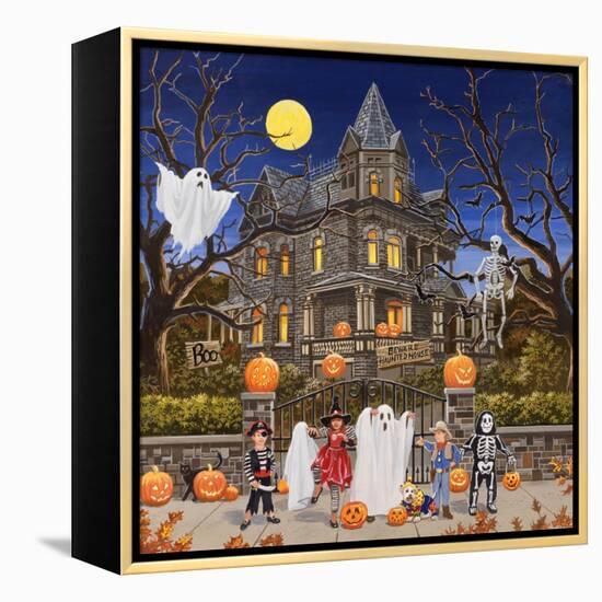 Beware - Haunted House-William Vanderdasson-Framed Premier Image Canvas