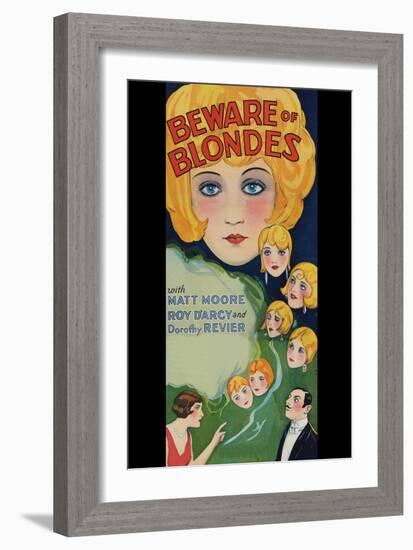 Beware of Blondes-null-Framed Art Print