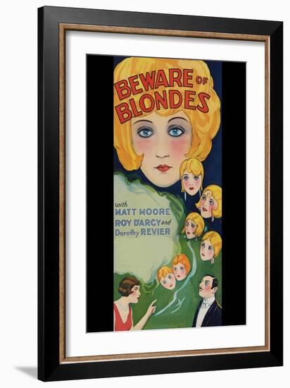 Beware of Blondes-null-Framed Art Print