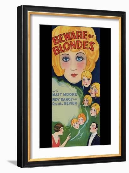 Beware of Blondes-null-Framed Art Print