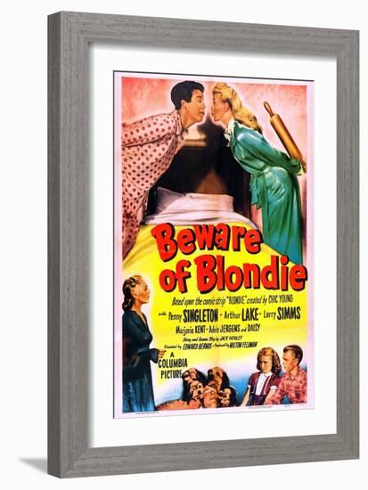 Beware of Blondie-null-Framed Art Print