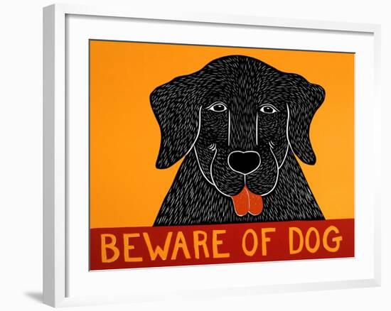 Beware Of Dog Black-Stephen Huneck-Framed Giclee Print