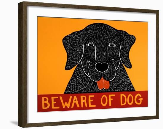 Beware Of Dog Black-Stephen Huneck-Framed Giclee Print