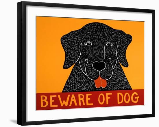 Beware Of Dog Black-Stephen Huneck-Framed Giclee Print