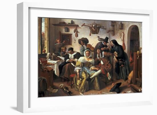 Beware of Luxury, circa 1663-Jan Havicksz. Steen-Framed Giclee Print