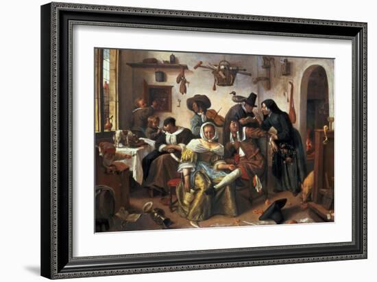 Beware of Luxury, circa 1663-Jan Havicksz. Steen-Framed Giclee Print