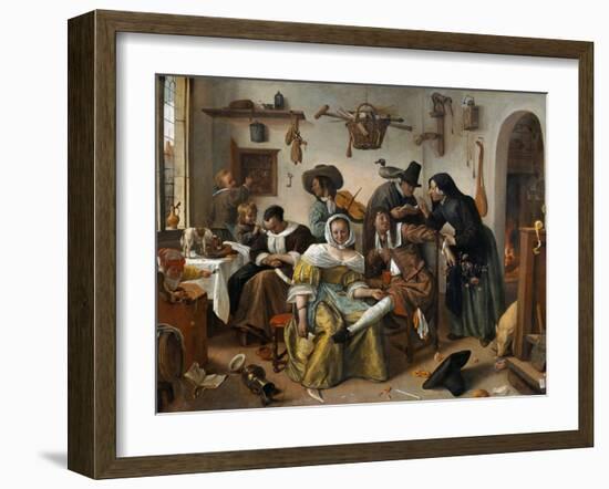 Beware of Luxury ("In Weelde Siet Toe")-Jan Havicksz. Steen-Framed Giclee Print