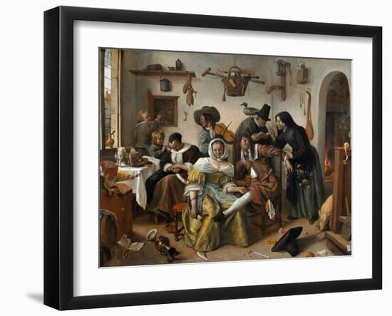 Beware of Luxury ("In Weelde Siet Toe")-Jan Havicksz. Steen-Framed Giclee Print