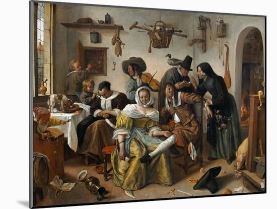 Beware of Luxury ("In Weelde Siet Toe")-Jan Havicksz. Steen-Mounted Giclee Print