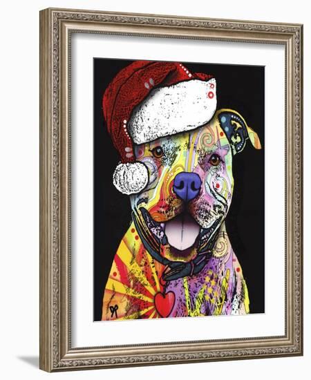 Beware of Pit Bulls Christmas Edition-Dean Russo-Framed Giclee Print