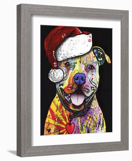 Beware of Pit Bulls Christmas Edition-Dean Russo-Framed Giclee Print