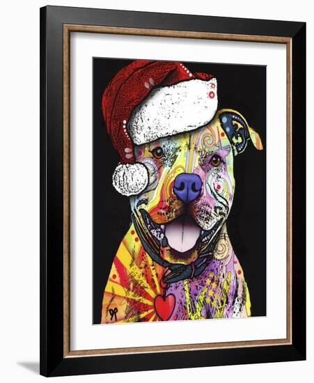 Beware of Pit Bulls Christmas Edition-Dean Russo-Framed Giclee Print