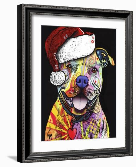 Beware of Pit Bulls Christmas Edition-Dean Russo-Framed Giclee Print