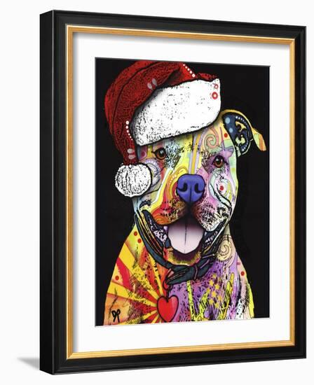 Beware of Pit Bulls Christmas Edition-Dean Russo-Framed Giclee Print