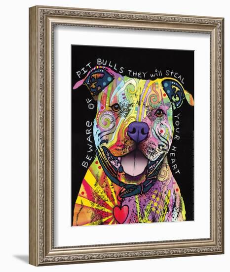 Beware of Pit Bulls-Dean Russo-Framed Art Print