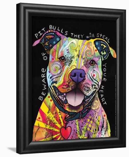 Beware of Pit Bulls-Dean Russo-Framed Art Print
