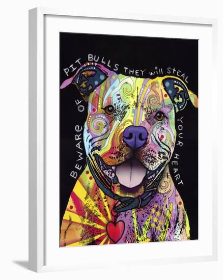 Beware of Pit Bulls-Dean Russo-Framed Giclee Print