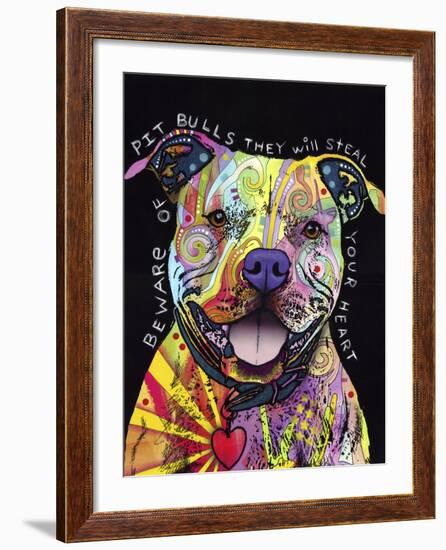 Beware of Pit Bulls-Dean Russo-Framed Giclee Print