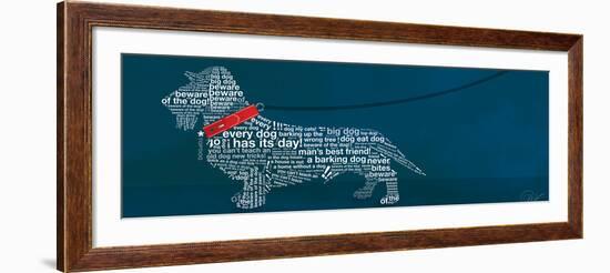 Beware of the Dachshund Dog-Dominique Vari-Framed Art Print