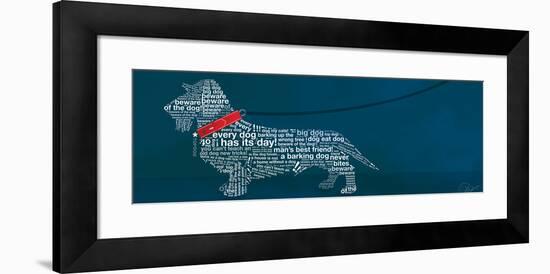 Beware of the Dachshund Dog-Dominique Vari-Framed Art Print