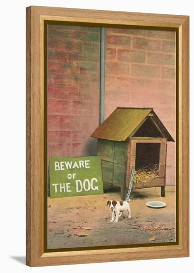 Beware of The Dog-null-Framed Stretched Canvas