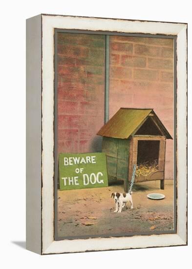 Beware of The Dog-null-Framed Stretched Canvas