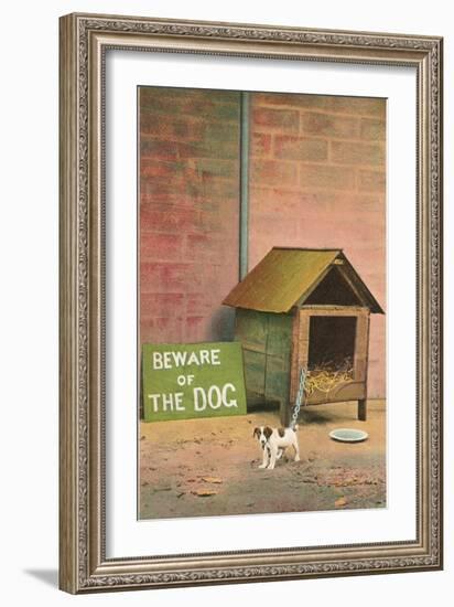 Beware of The Dog-null-Framed Art Print