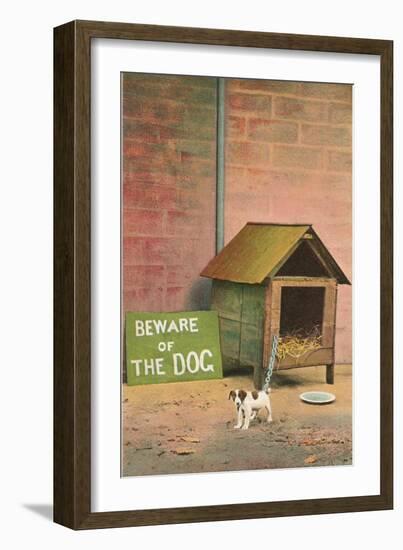 Beware of The Dog-null-Framed Art Print