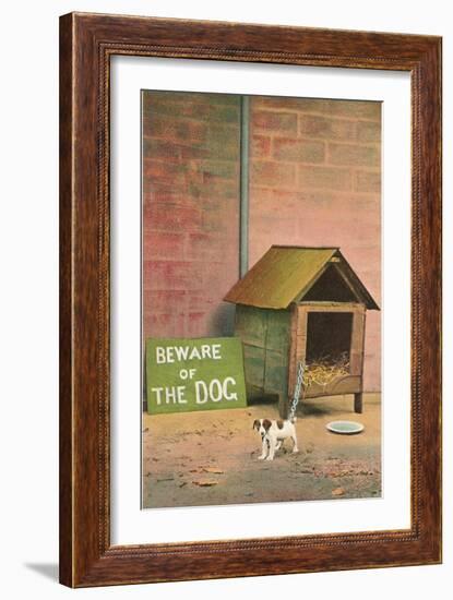 Beware of The Dog-null-Framed Art Print