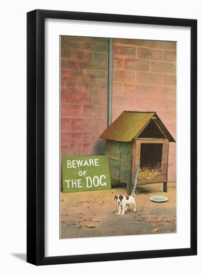 Beware of The Dog-null-Framed Art Print