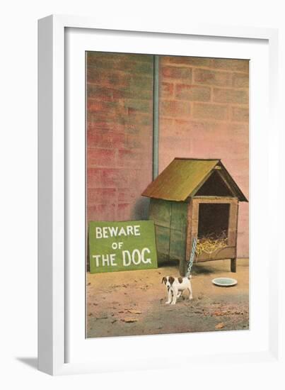 Beware of The Dog-null-Framed Art Print
