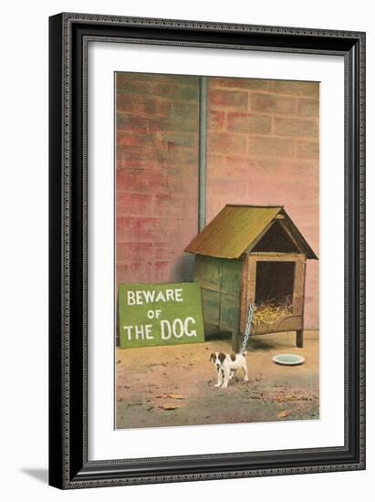 Beware of The Dog-null-Framed Art Print