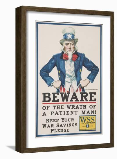 Beware of the Wrath of a Patient Man! Poster-James Montgomery Flagg-Framed Giclee Print