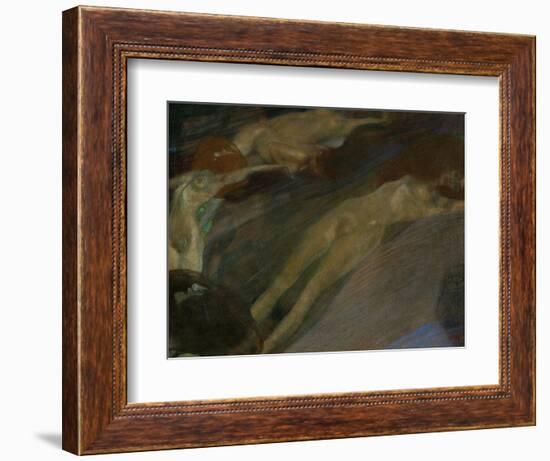 Bewegtes Wasser (Moving Water)-Gustav Klimt-Framed Giclee Print