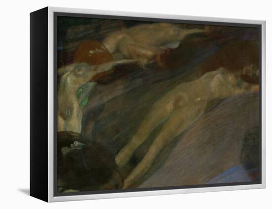 Bewegtes Wasser (Moving Water)-Gustav Klimt-Framed Premier Image Canvas