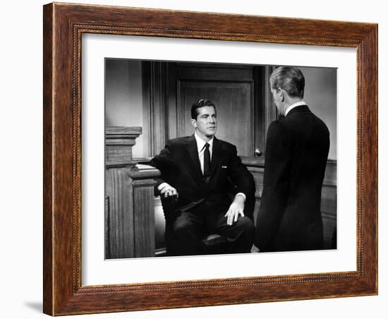 BEYOND A REASONABLE DOUBT, 1956 directed by FRITZ LANG Dana Andrews (b/w photo)-null-Framed Photo