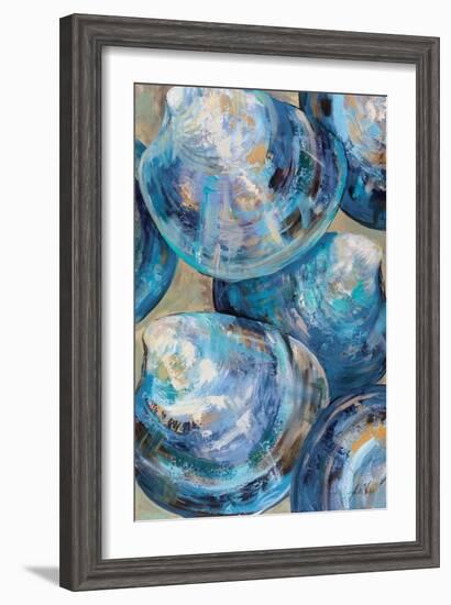 Beyond Blue Shells Light-Jeanette Vertentes-Framed Art Print