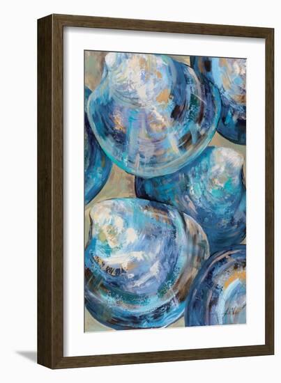 Beyond Blue Shells Light-Jeanette Vertentes-Framed Art Print